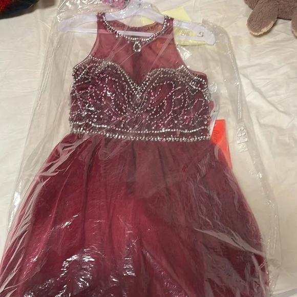 burgundy dress used Elan Brunch Maxi Dress Black